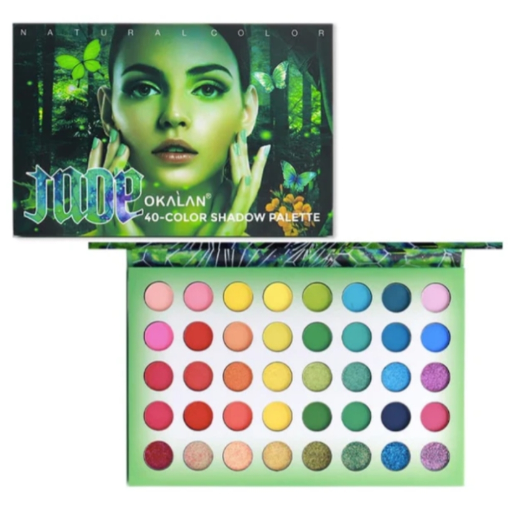 New, 40-Pan "JADE" Rainbow Color Eyeshadow Palette